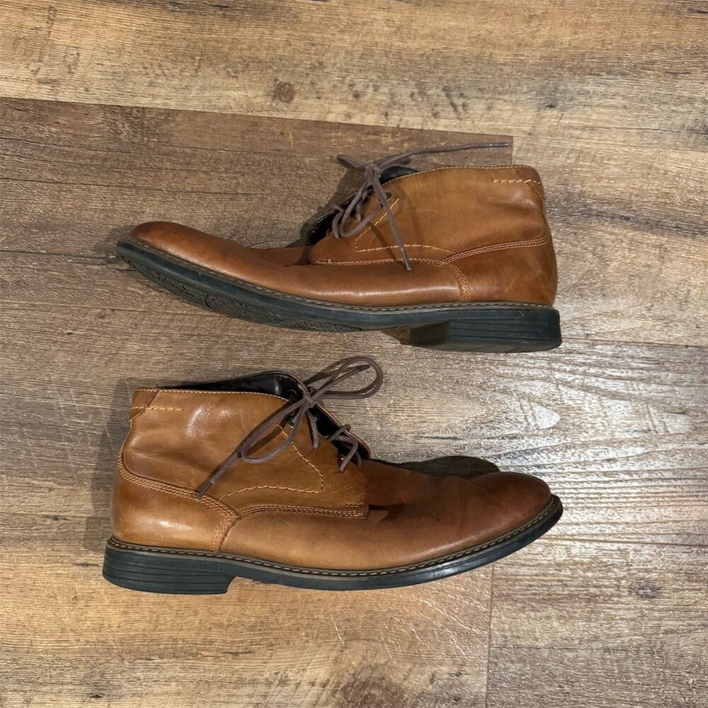 Rockport Classic Break Chukka Boots Men's Sz 9.5 Brown Leather Casual Dress READ